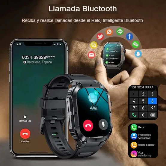 Reloj Inteligente SWAT Ultra Resistente 2025 con Nuevas funcionalidades y Batería Extra Duración