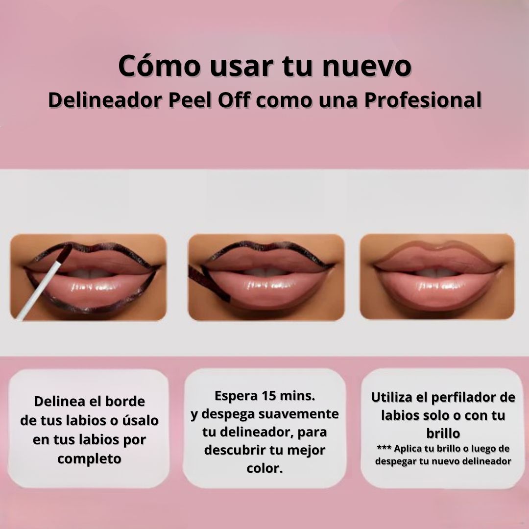 Delineador de labios Peel Off Anti-Difuminado Anti-Derrame