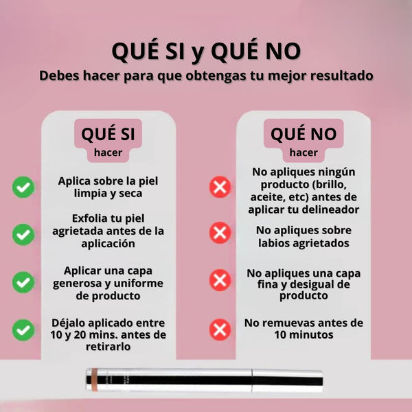 Delineador de labios Peel Off Anti-Difuminado Anti-Derrame