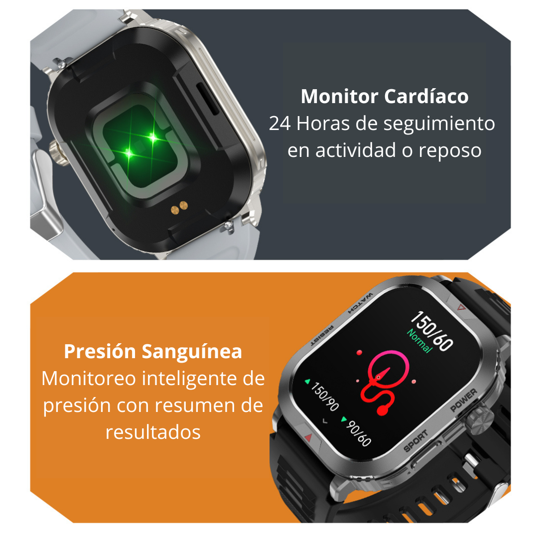 Reloj Inteligente SWAT Ultra Resistente 2025 con Nuevas funcionalidades y Batería Extra Duración